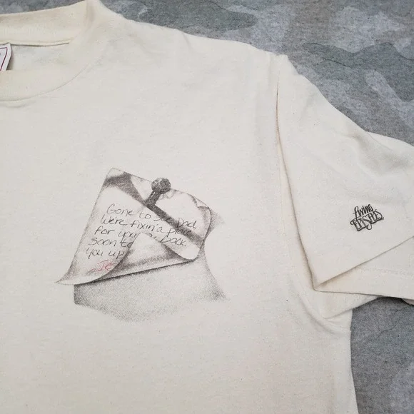 Vintage Religious Delta Shirt Mens Large Beige Short Sleeve Single Stitch USAk - Picture 5 of 12